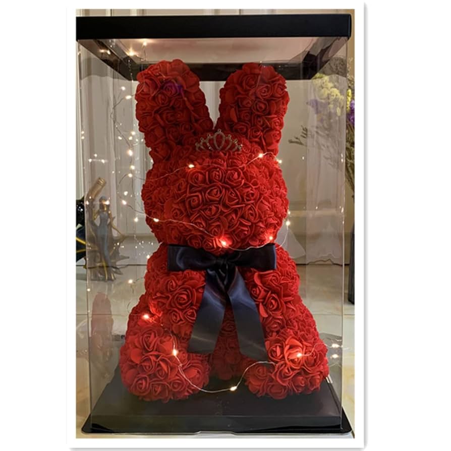Amazon｜Rabbit ローズ うさぎちゃん造花 枯れない 花 バラ 母の